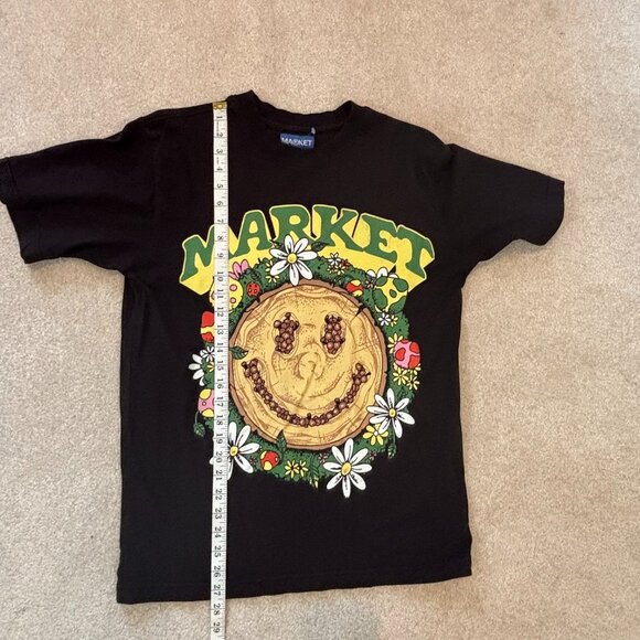 MARKET Smiley Decomposition T-Shirt in Vintage Black - Size S - Picture 6 of 7